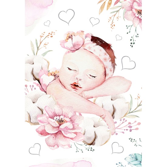 MINI KORT, U/TEKST.  ROSA BABY. MINIS..