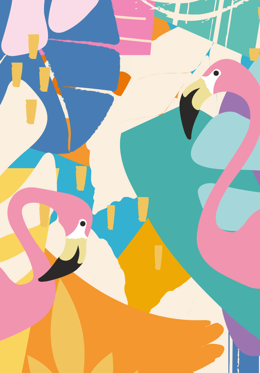 MINI KORT, FLAMINGO. MINIS..