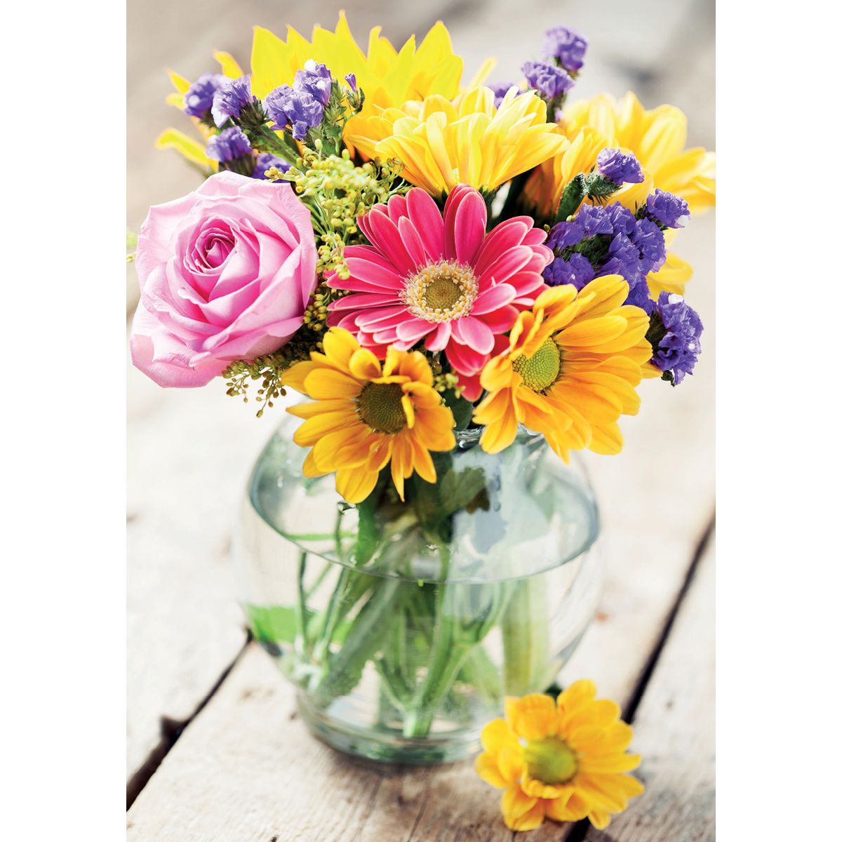 MINI KORT,BLOMSTER I VASE. MINIS..