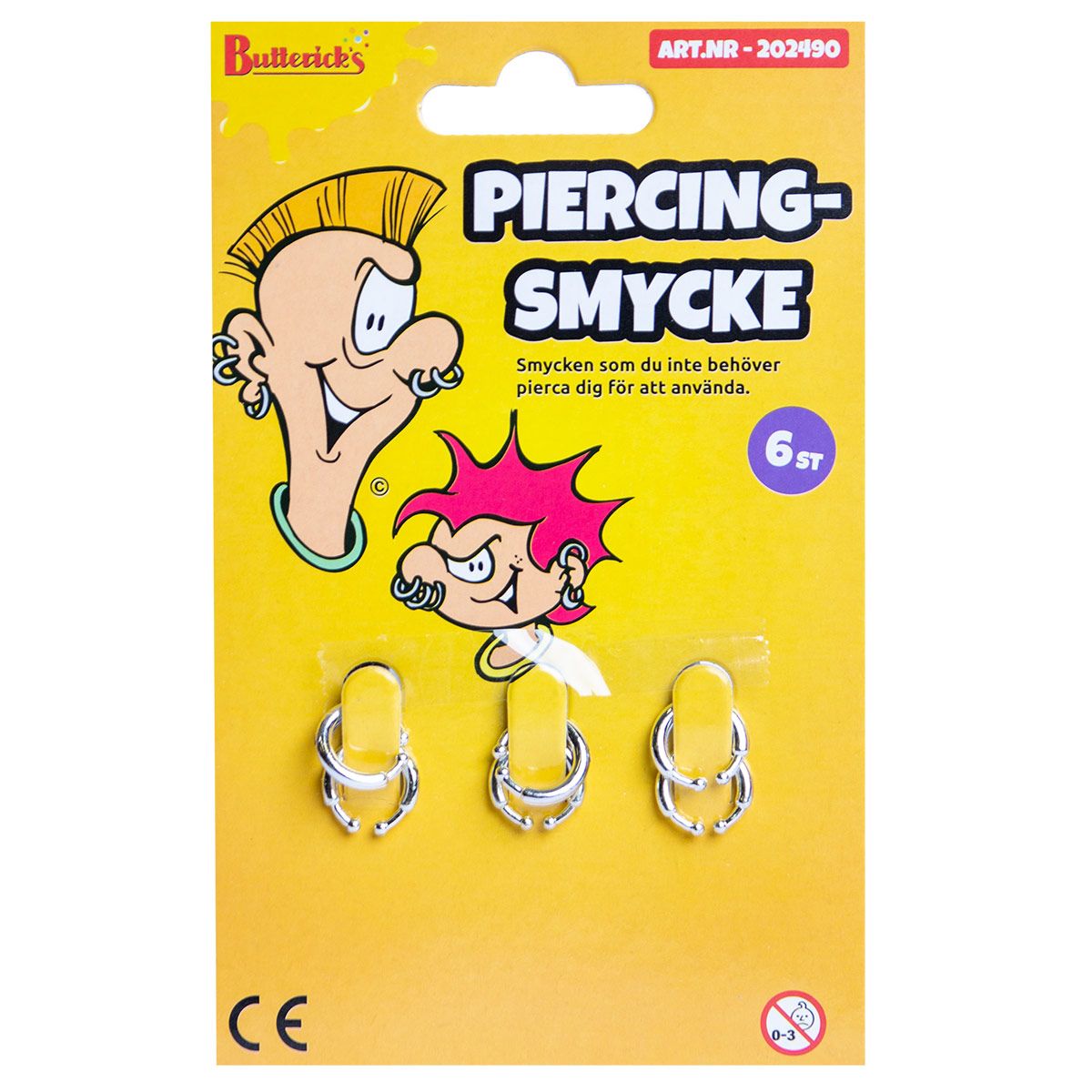 PIERCING SMYKKE 6 STK BUTTERICKS