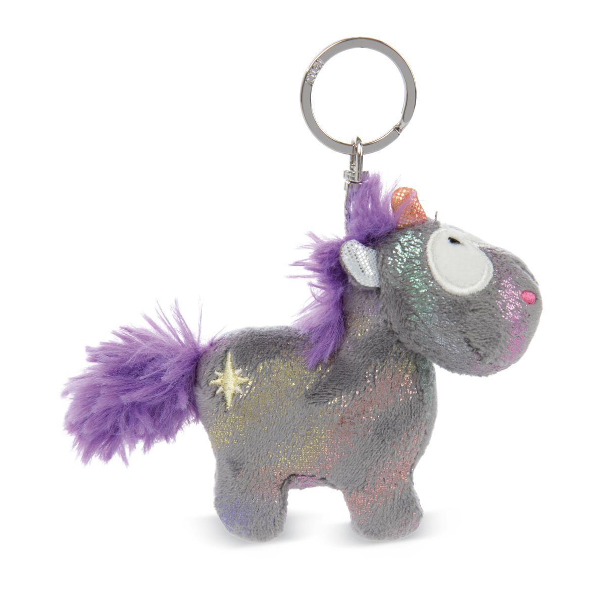 NØGLERING PLYS 10CM ENHJØRNING STAR BRING NICI GREEN