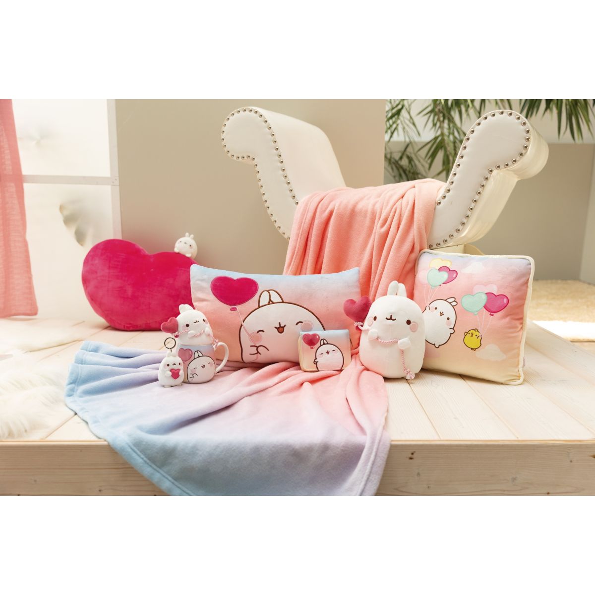 KANIN PLYS 12CM MOLANG M HJERTEBALLON NICI