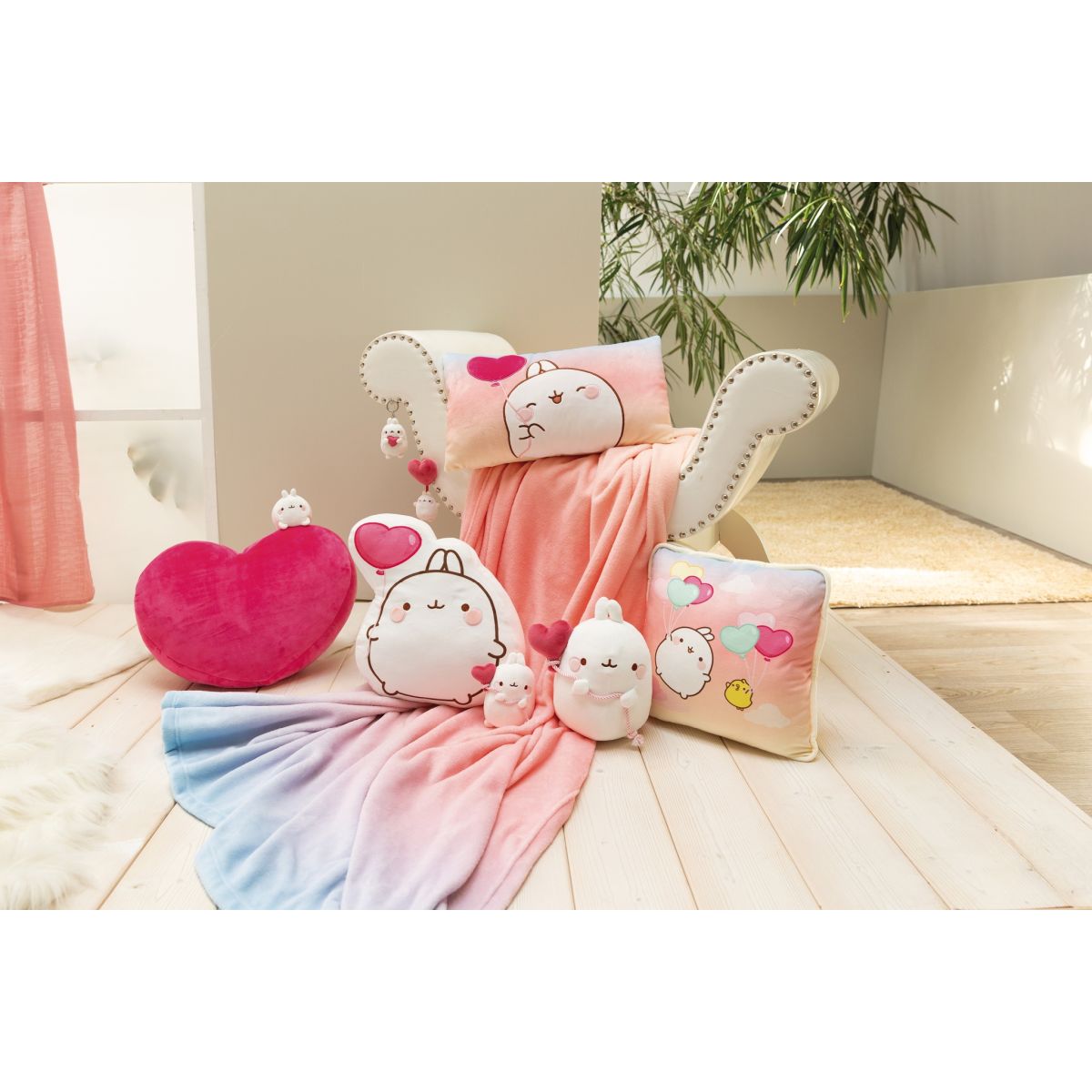 KANIN PLYS 12CM MOLANG M HJERTEBALLON NICI