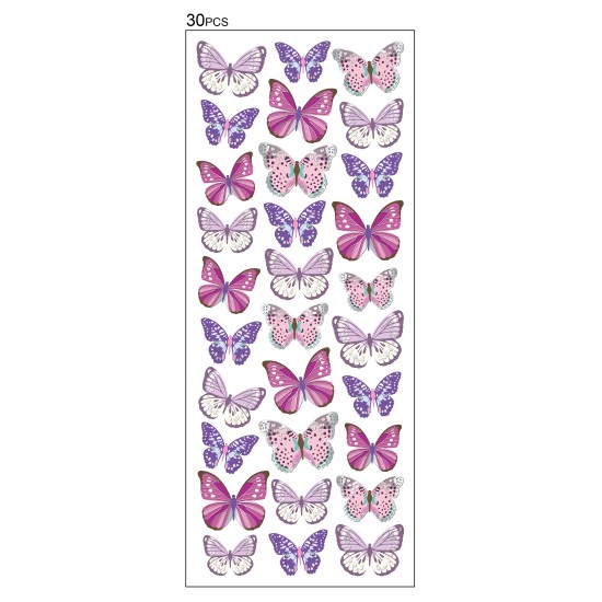 STICKERS SOMMERFUGLE STORE TINKA