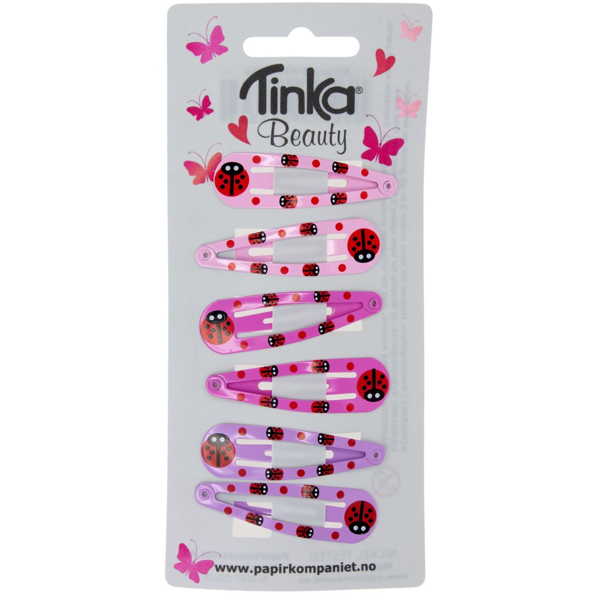 HÅRCLIPS MARIEHØNE 6 STK TINKA BEAUTY