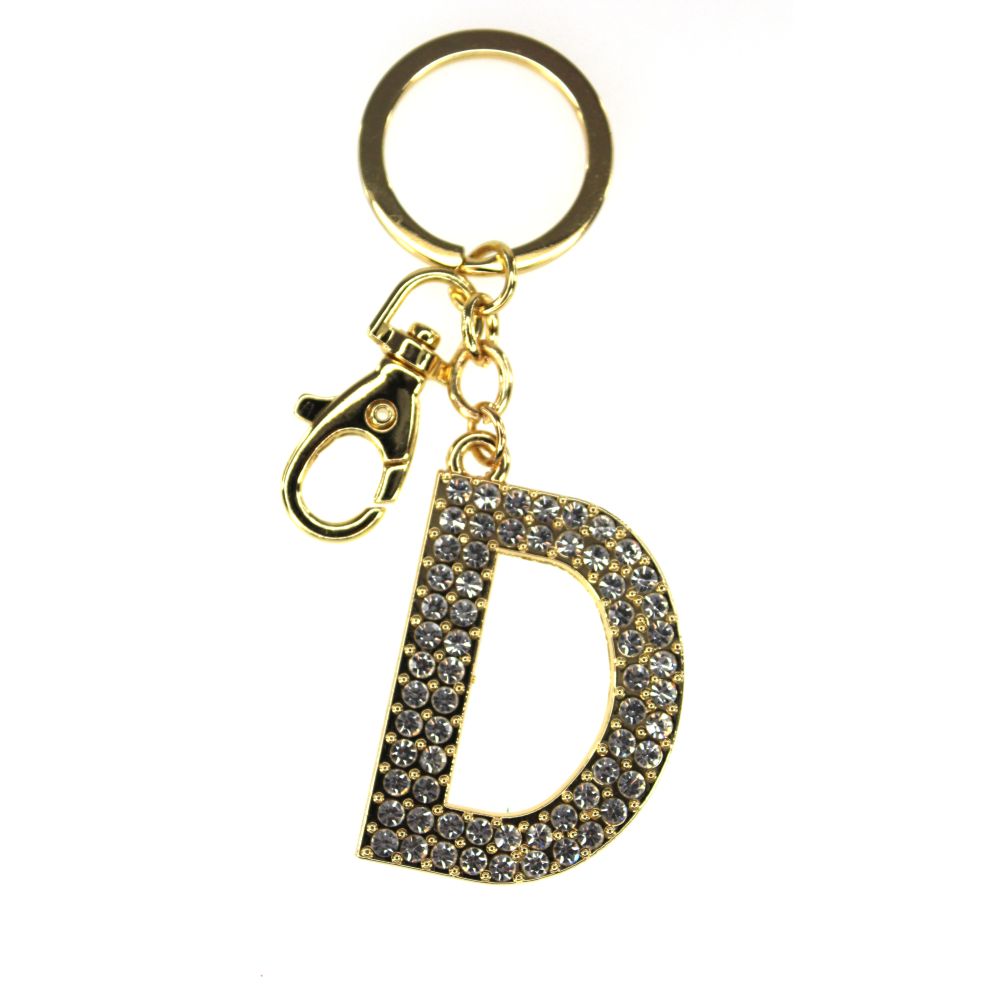 NØGLERING ALFABET GULD D TINKA