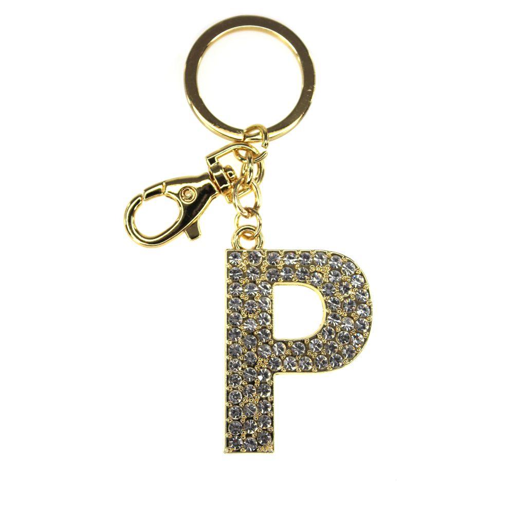 NØGLERING ALFABET GULD P TINKA