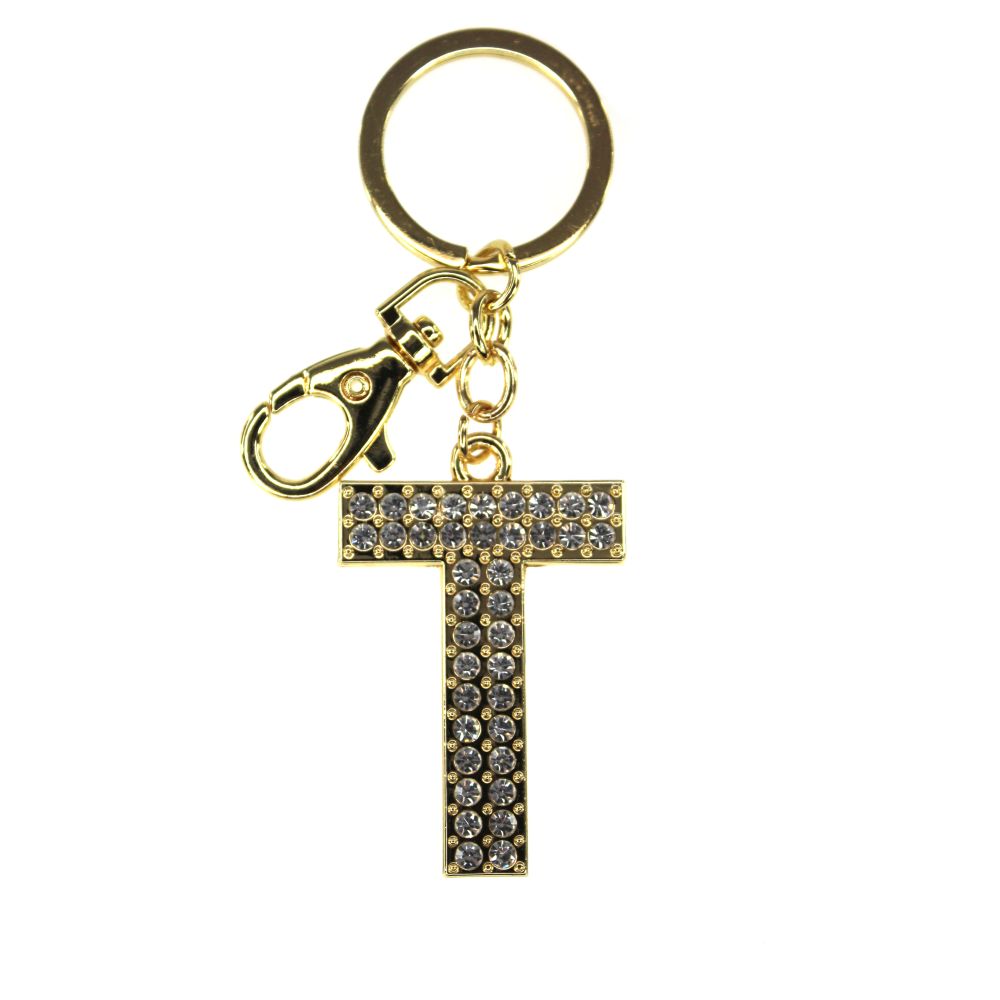 NØGLERING ALFABET GULD T TINKA 