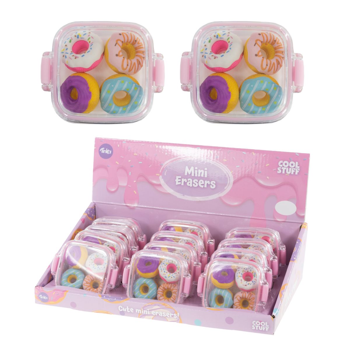 VISKELÆDER DONUTS 4 STK I BOKS TINKA COOL STUFF