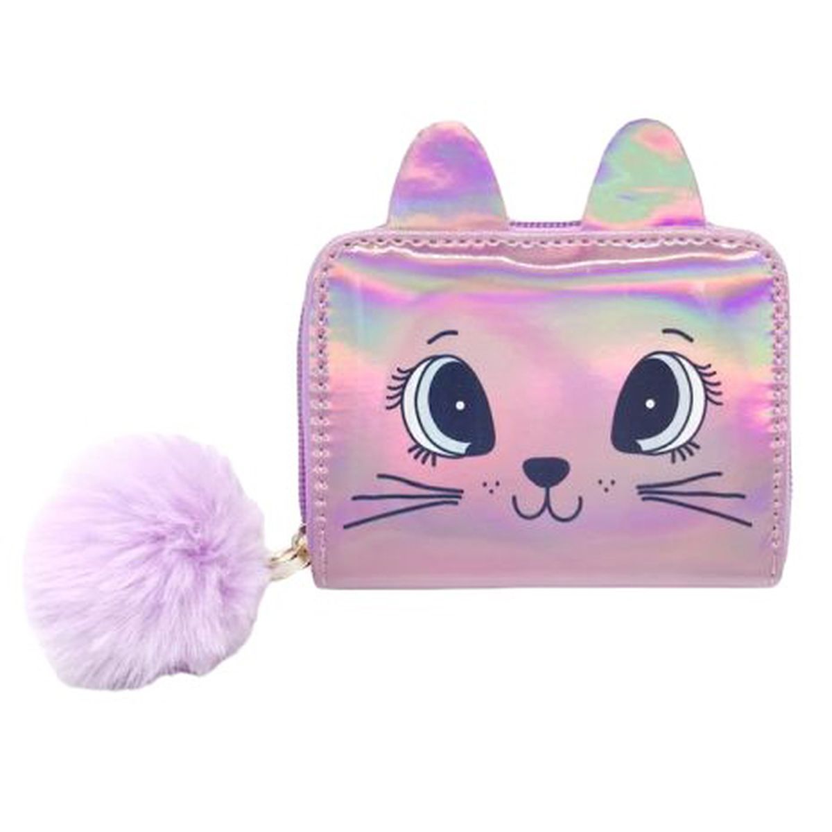 PUNG HOLOGRAFISK KAT ROSA TINKA WALLET