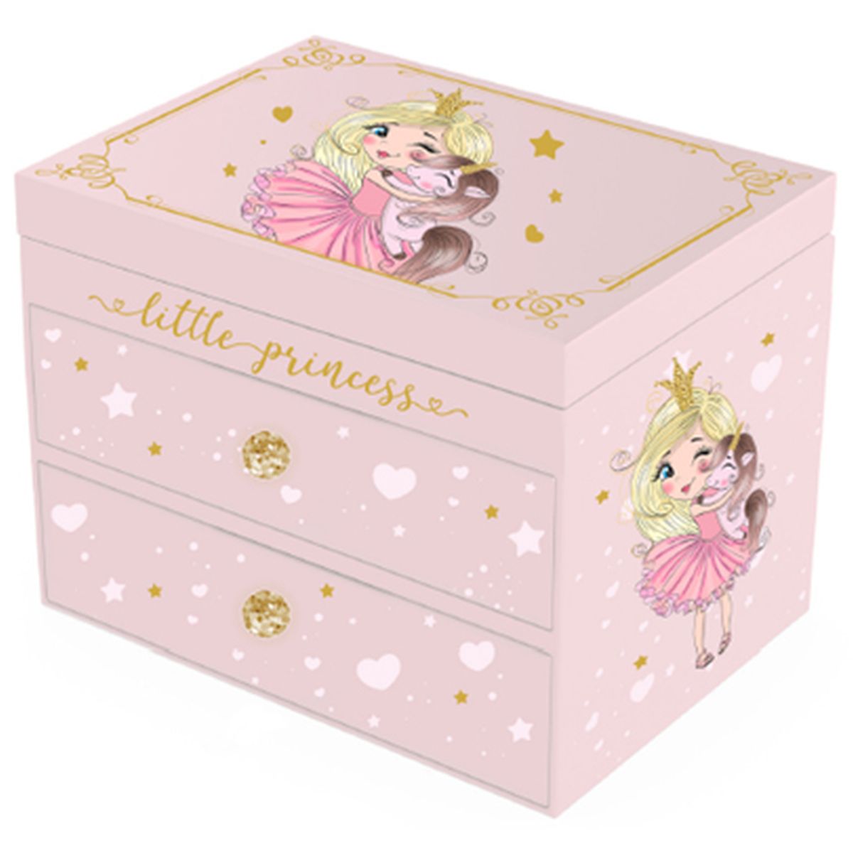 SMYKKESKRIN I TRÆ PRINSESSE ROSA 16X12,5X13,5CM