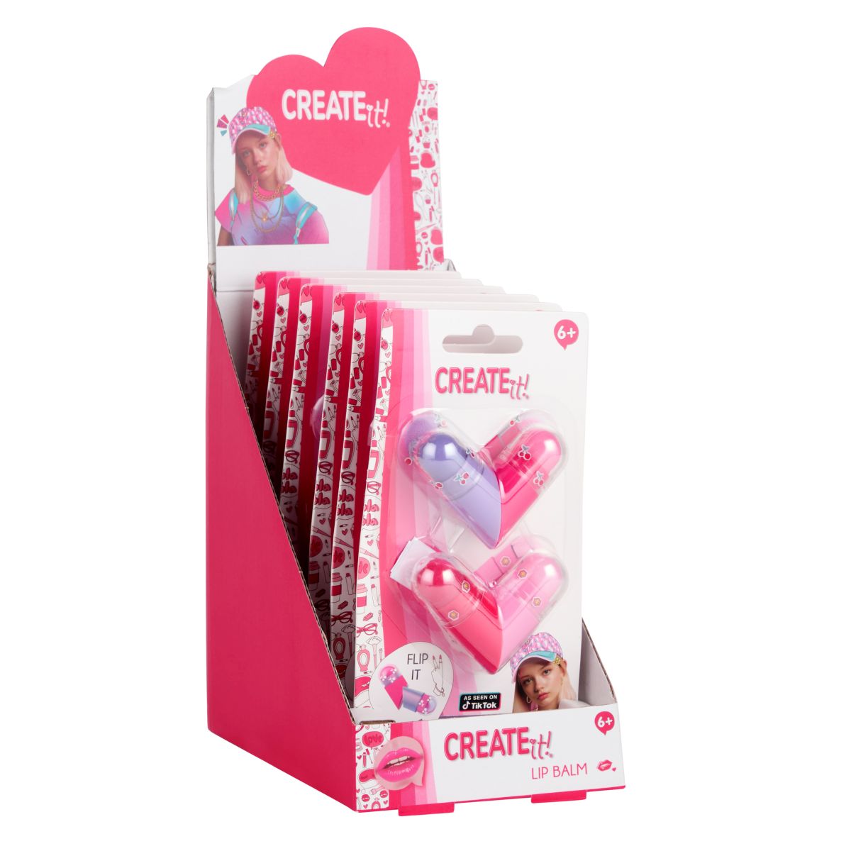 LIP BALM FLIP HEART 2PCS CREATE IT! 