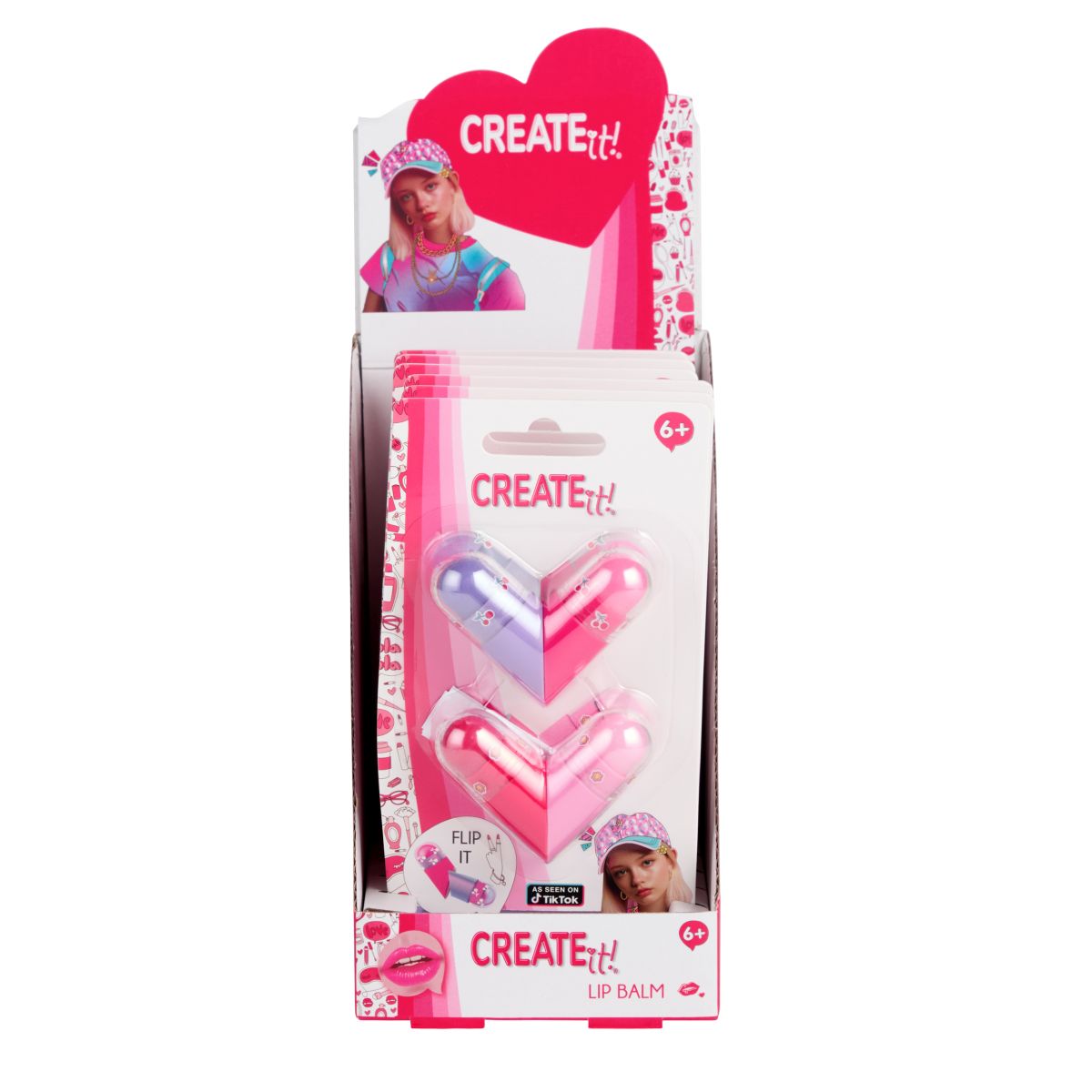LIP BALM FLIP HEART 2PCS CREATE IT! 