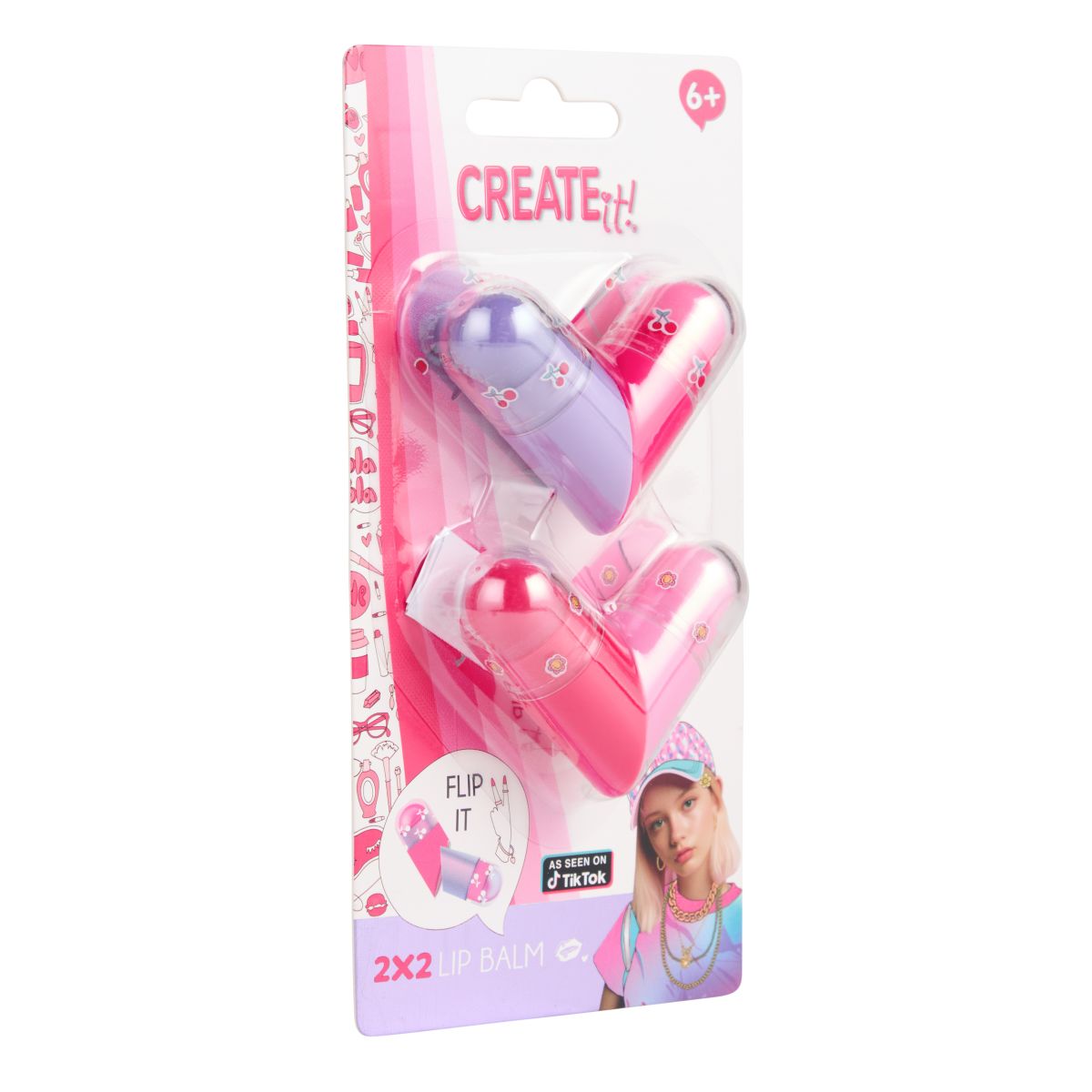 LIP BALM FLIP HEART 2PCS CREATE IT! 