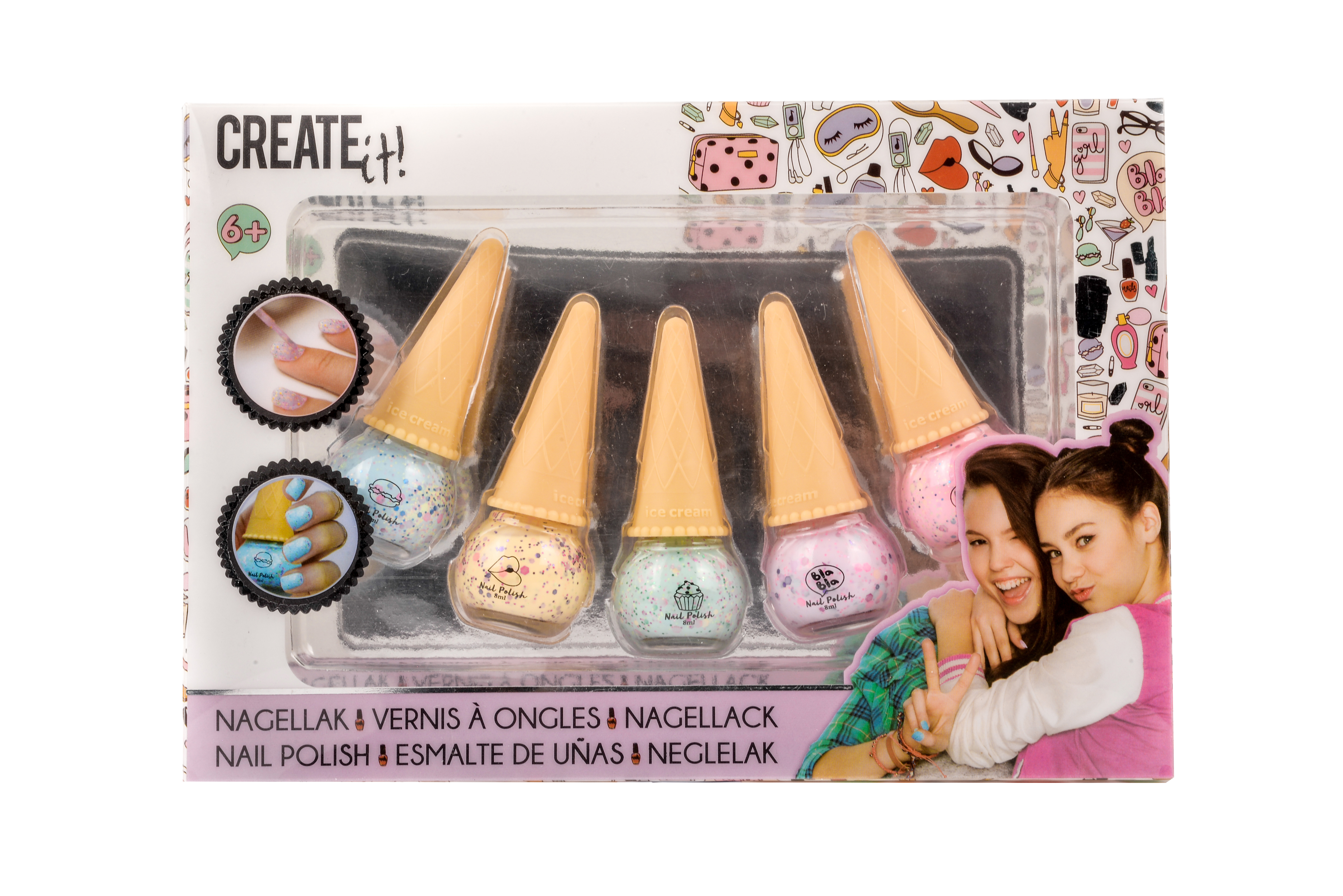 NAIL POLISH ICECREAM GIFTBOX 5-PACK DISP CREATE IT 