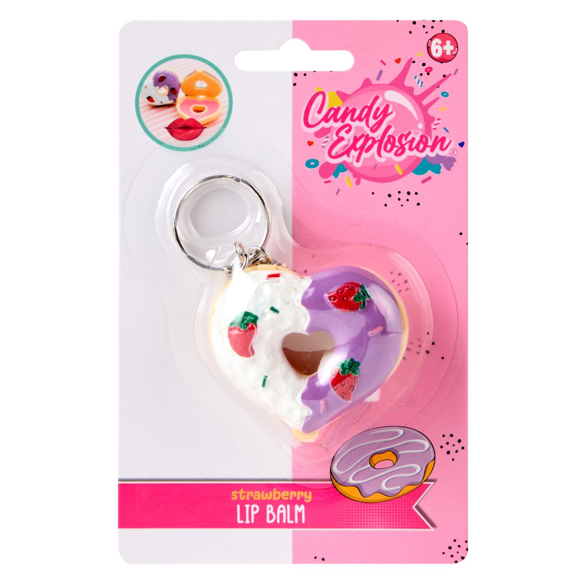 PAKKE (6PK) LIPBALM DONUT CANDY EXPLOSION 3ASS CREATE IT!*** 