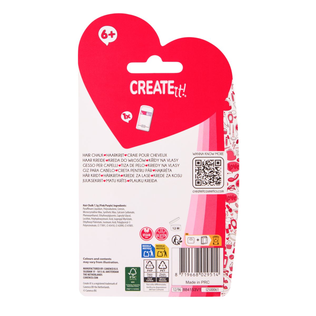 HAIR CHALK 2ASS DISPL CREATE IT!  