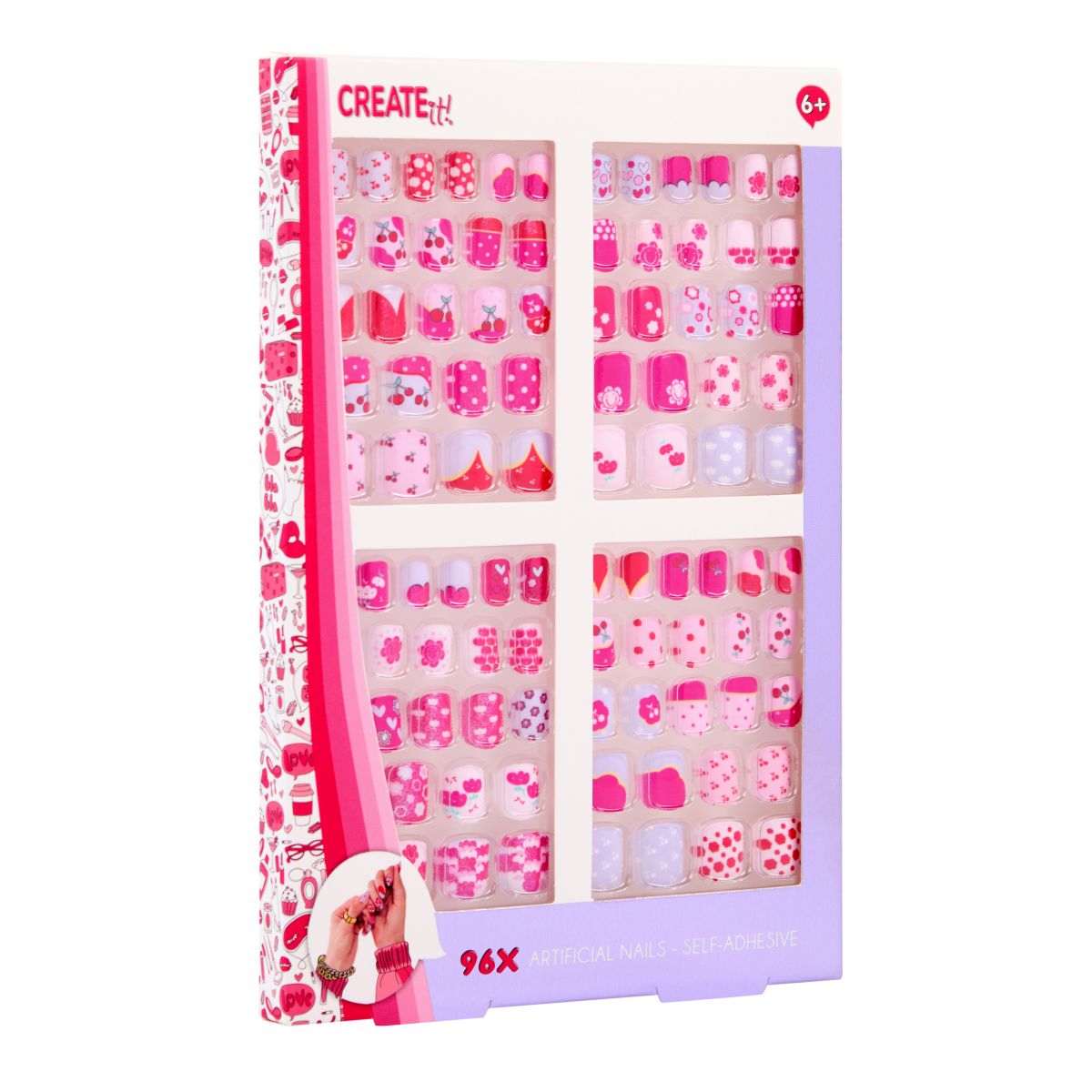 SELVKLÆBÆNDE NEGLE 4SÆT/96STK CREATE IT!  