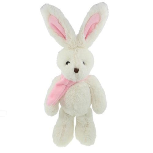 KANIN M/TØRKLÆDE CREME/ROSA 25CM. TINKA BABY