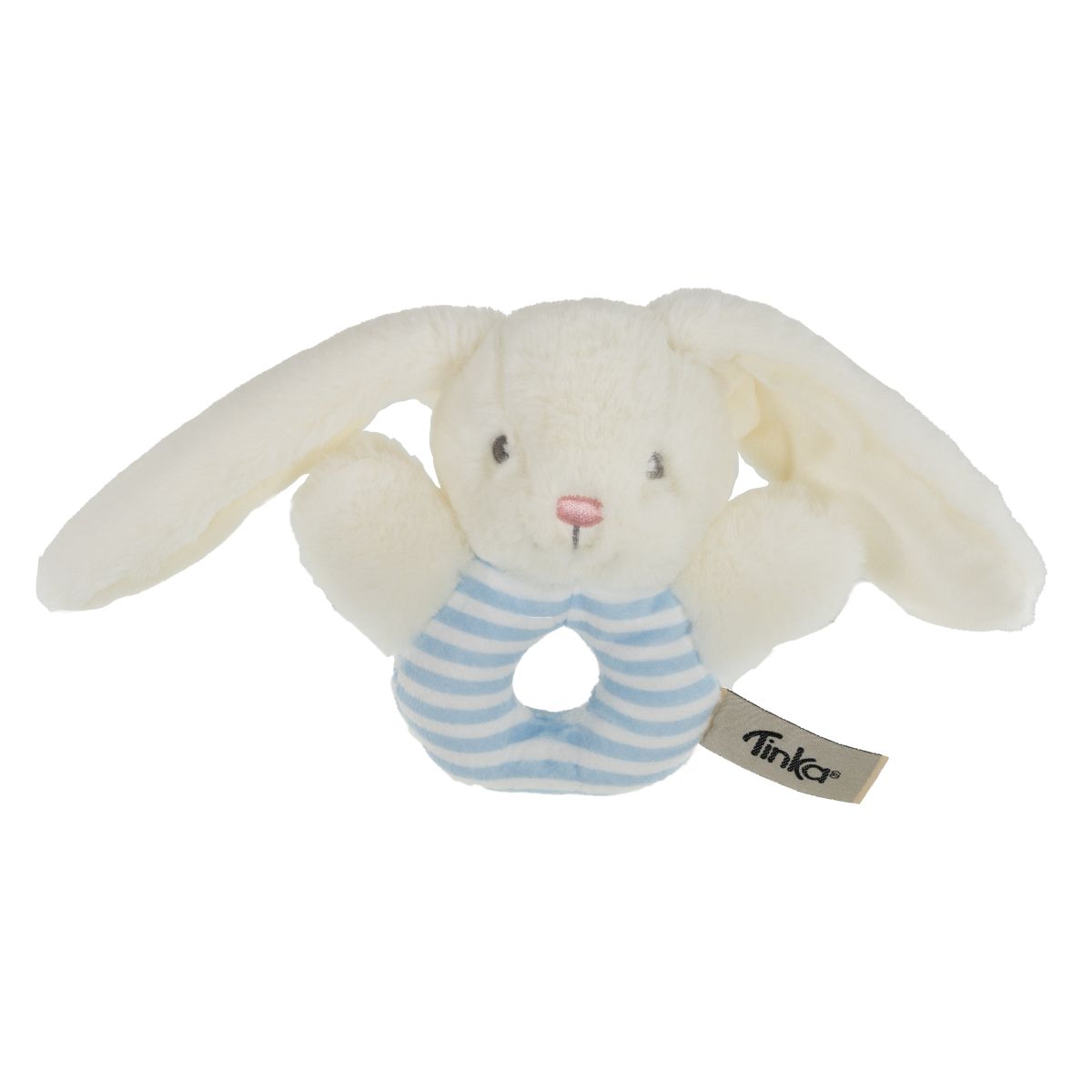 RANGLE BUNNY HVID/BLÅ 13CM TINKA BABY