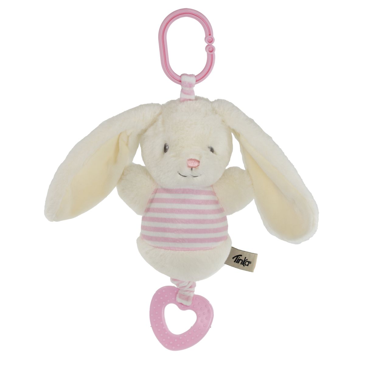 SPILLEDÅSE BUNNY HVID/ROSA 18CM TINKA BABY