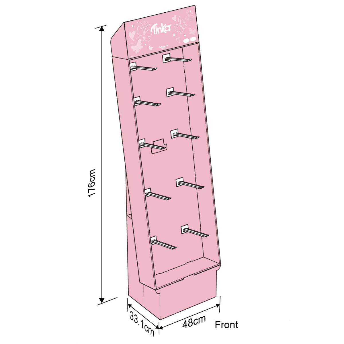 DISPLAY TIL ØREVARMERE/HÅRBÅND TINKA 