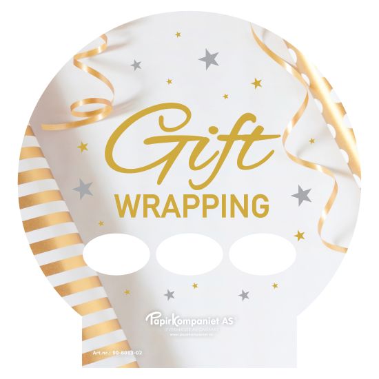 TOPSKILT TIL STATIV GAVEPAPIR/BÅND