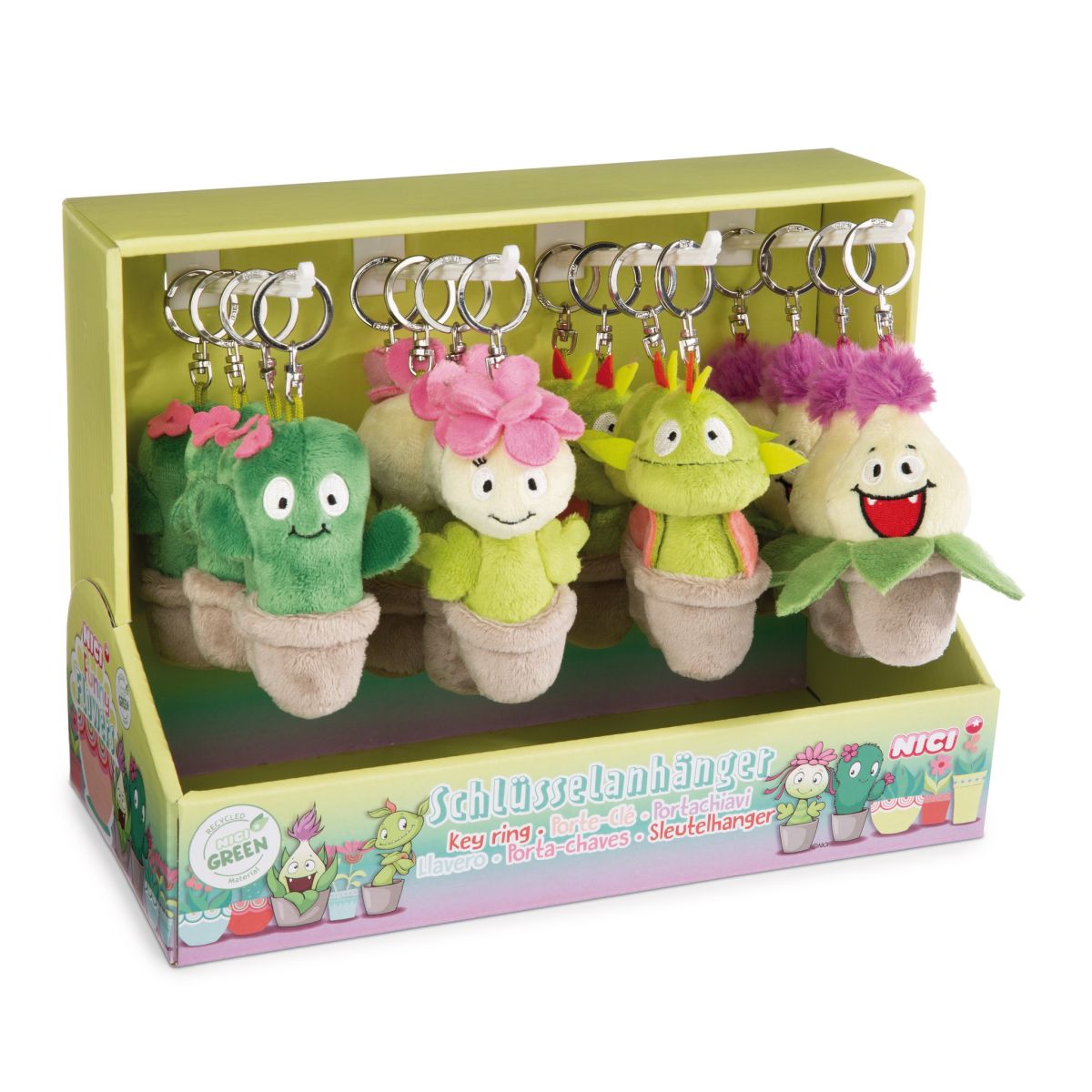 PAKKE FUNNY FLOWERS NØGLERINGE NICI