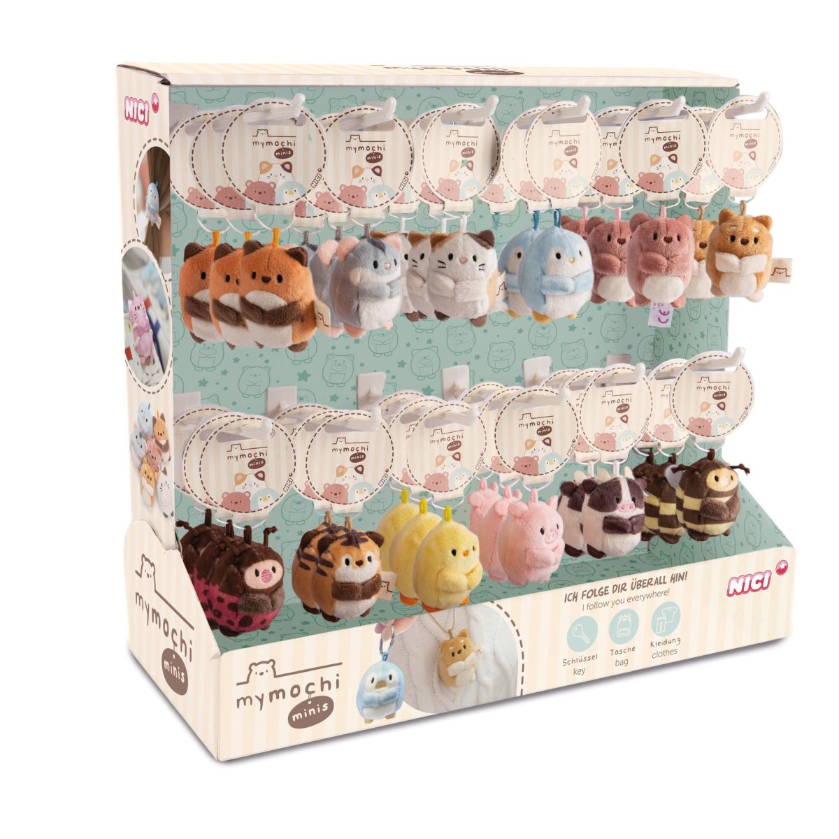 PAKKE MYMOCHI 5CM LOOPIES I DISPLAY NICI
