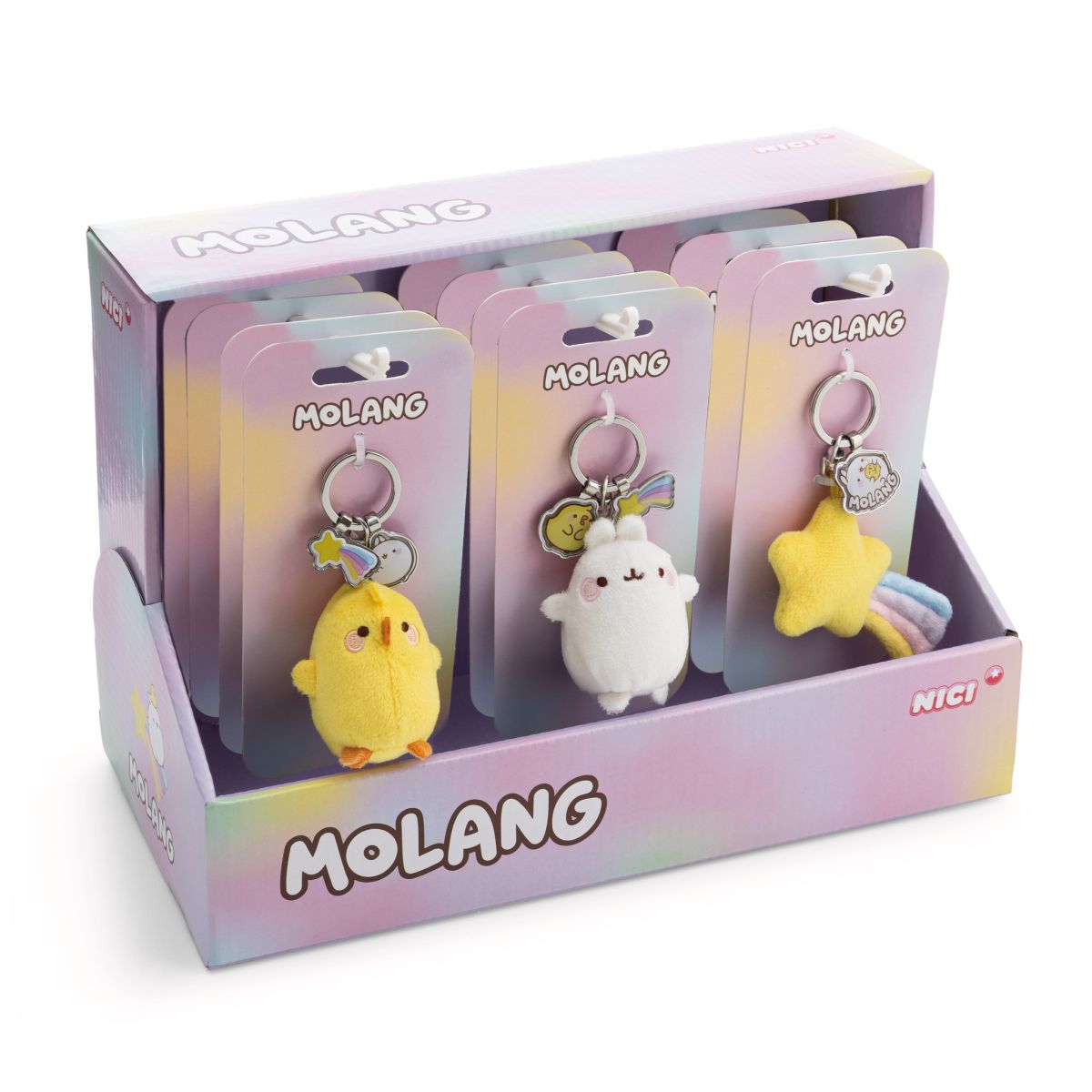 PAKKE MOLANG STJERNESKUD NØGLERING I DISPLAY